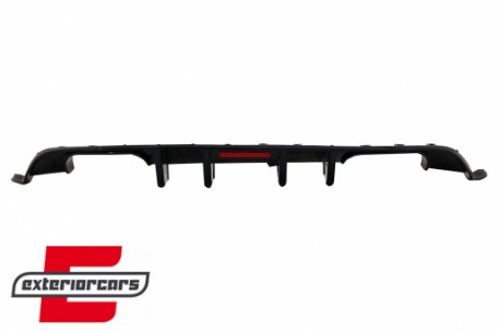 Difuzor zraka R look sa LED crvenim svjetlom (piano crna) / VW Golf 7.5 (2017-2019), RDVWG75RL