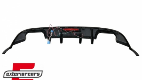 Difuzor zraka R look sa LED crvenim svjetlom (piano crna) / VW Golf 7.5 (2017-2019), RDVWG75RL