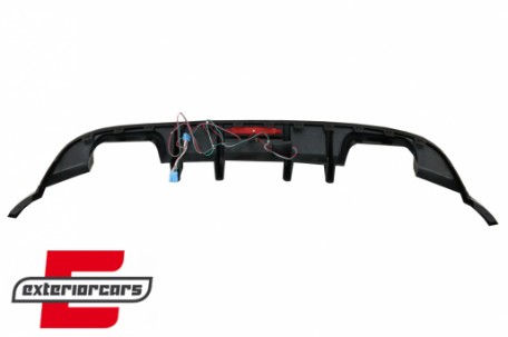 Difuzor zraka R look sa LED crvenim svjetlom (piano crna) / VW Golf 7.5 (2017-2019), RDVWG75RL