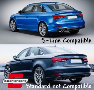 Difuzor zraka RS3 dizajn (piano crna)  / Audi A3 8V Facelift (2016-2019) limuzina cabrio, RDAUA38VFRS3B