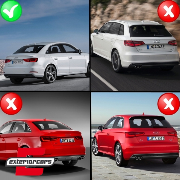 Difuzor zraka S3 dizajn / Audi A3 8V limuzina (2012-2015), RDAUA38VS