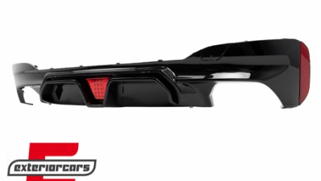 Difuzor zraka sa LED M5 CS dizajn (piano crna) / BMW serije 5 G30 G31 limuzina karavan (2017-2023), RDBMG30M5LED