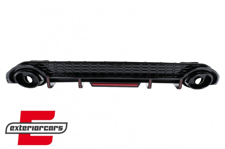 Difuzor zraka sa nastavcima auspuha RS3 dizajn (crna) pogodno za Audi A3 8Y Hatchback S-Line S3 (2020-), RDAUA38YHSWL