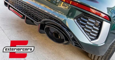 Difuzor zraka sa nastavcima auspuha RS3 dizajn (crna) pogodno za Audi A3 8Y Hatchback S-Line S3 (2020-), RDAUA38YHSWL