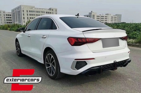 Difuzor zraka sa nastavcima auspuha RS3 dizajn (piano crna) pogodno za Audi A3 8Y limuzina S-Line S3 (2020-), RDAUA38YSS