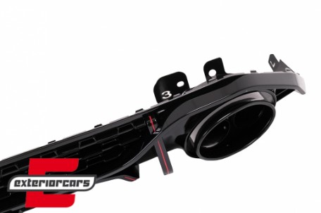 Difuzor zraka sa nastavcima auspuha RS3 dizajn (piano crna) pogodno za Audi A3 8Y limuzina S-Line S3 (2020-), RDAUA38YSS