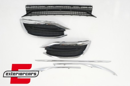 Dijelovi prednjeg branika Maybach dizajn (chrome) / Mercedes S-klasa W222 Facelift limuzina (2017-2020), FBPMBW222FMB