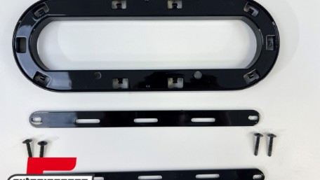 Držač emblema za Audi masku (piano crna) / Audi A1 A3 A4 A5 A6, 53853605JOM