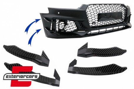 Flapovi prednjeg branika Quattro RS5 dizajn (karbonski premaz) / Audi A5 F5 (2017-2019), FBSPAUA5F5CF