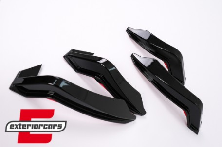 Flapovi prednjeg branika Quattro RS5 dizajn (piano crna) / Audi A5 F5 (2017-2019), FBSPAUA5F5PB