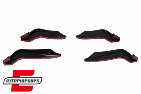 Flapovi prednjeg branika Quattro RS5 dizajn (piano crna) / Audi A5 F5 (2017-2019), FBSPAUA5F5PB