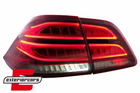Full LED LightBar stražnja svjetla (crvena/kristal) / Mercedes ML klasa W166 (2011-2015), LDMEC4