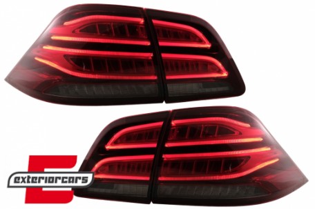 Full LED LightBar stražnja svjetla (crvena/kristal) / Mercedes ML klasa W166 (2011-2015), LDMEC4