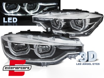 Full LED prednja svjetla 3D Angel Eyes / BMW serije 3 F30 F31 LCI limuzina karavan (2015-2019), LPBMO6