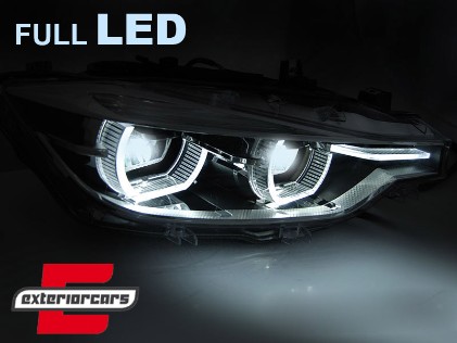 Full LED prednja svjetla 3D Angel Eyes / BMW serije 3 F30 F31 LCI limuzina karavan (2015-2019), LPBMO6
