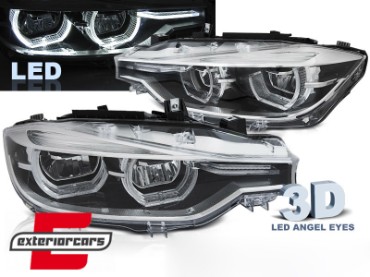Full LED prednja svjetla 3D Angel Eyes / BMW serije 3 F30 F31 limuzina karavan (10.2011-05.2015), LPBMO5