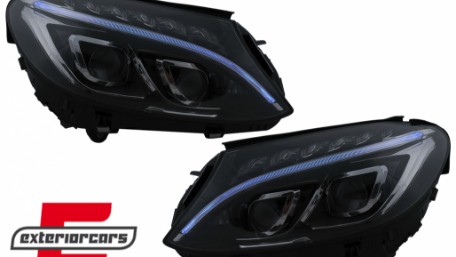 Full LED prednja svjetla (crna) / Mercedes C-klasa W205 S205 A205 C205 (2014-2018), LPMEC6
