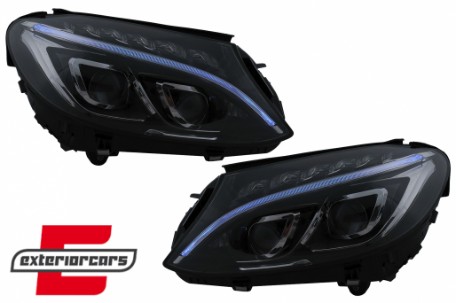 Full LED prednja svjetla (crna) / Mercedes C-klasa W205 S205 A205 C205 (2014-2018), LPMEC6
