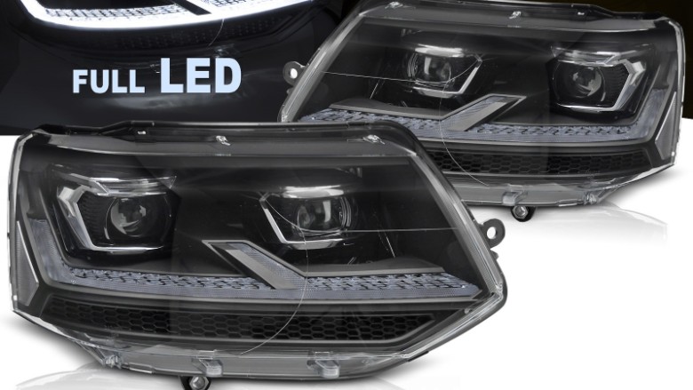Full LED prednja svjetla (crna) / VW Transporter Caravelle Multivan T5.1 Facelift (2010-2015), LPVX25