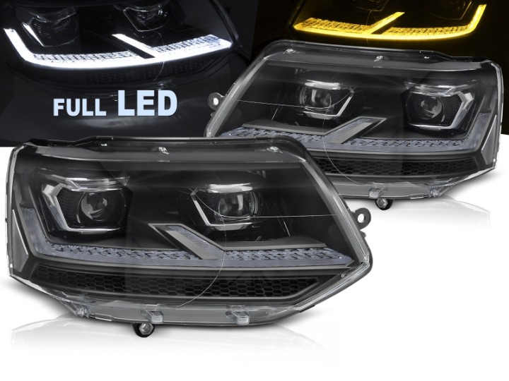 Full LED prednja svjetla (crna) / VW Transporter Caravelle Multivan T5.1 Facelift (2010-2015), LPVX25