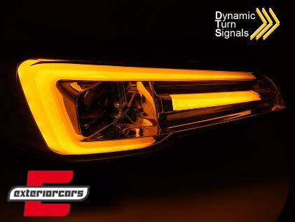 Full LED prednja svjetla Dinamički Sekvencijalni žmigavci (chrome) / Subaru WRX (2014-2021), LPSU15