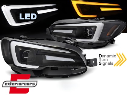 Full LED prednja svjetla Dinamički Sekvencijalni žmigavci (crna) / Subaru WRX (VA) (2014-2021), LPSU16
