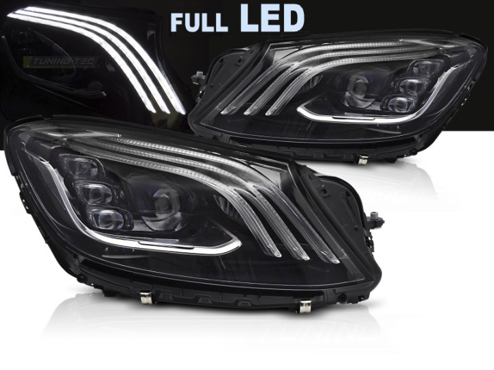 Full LED prednja svjetla Facelift look (crna) / Mercedes S-klasa W222 (2013-2017), LPMEF7