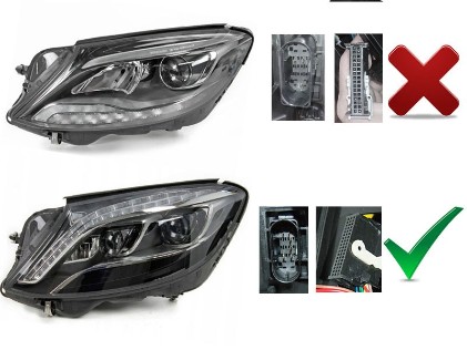 Full LED prednja svjetla Facelift look (crna) / Mercedes S-klasa W222 (2013-2017), LPMEF7