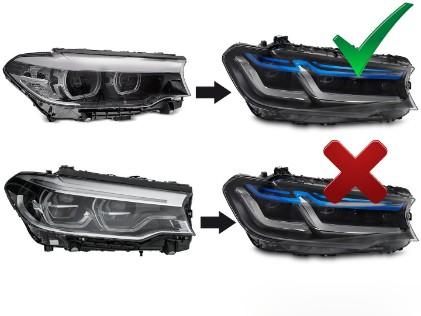 Full LED prednja svjetla LCI dizajn / BMW serije 5 G30 limuzina G31 karavan (2017-2019), LPBMT1