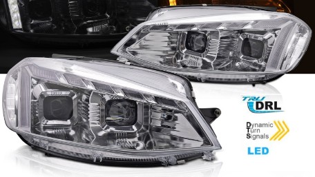 Full LED prednja svjetla LED DRL SEQ žmigavci (chrome) / VW Golf 7.5 Facelift (2017-2019), LPVWW2