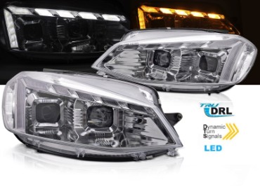 Full LED prednja svjetla LED DRL SEQ žmigavci (chrome) / VW Golf 7.5 Facelift (2017-2019), LPVWW2