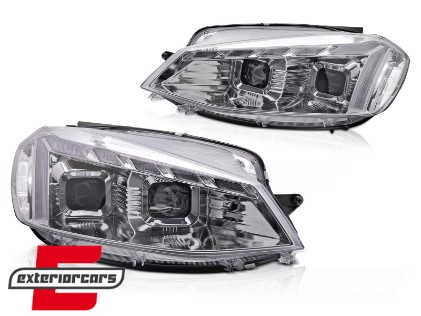 Full LED prednja svjetla LED DRL SEQ žmigavci (chrome) / VW Golf 7.5 Facelift (2017-2019), LPVWW2