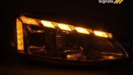 Full LED prednja svjetla LED DRL SEQ žmigavci (chrome) / VW Golf 7.5 Facelift (2017-2019), LPVWW2