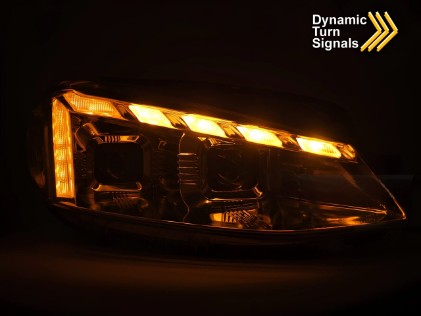 Full LED prednja svjetla LED DRL SEQ žmigavci (chrome) / VW Golf 7.5 Facelift (2017-2019), LPVWW2