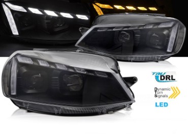 Full LED prednja svjetla LED DRL SEQ žmigavci (crna) / VW Golf 7.5 Facelift (2017-2019), LPVWW3