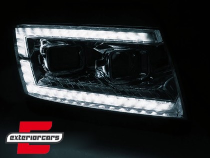 Full LED prednja svjetla LED DRL TubeLights SEQ žmigavci (chrome) / VW Crafter II (2017-), LPVWV8