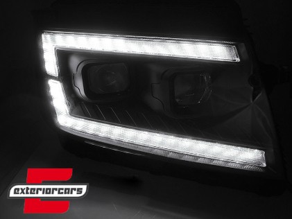 Full LED prednja svjetla LED DRL TubeLights SEQ žmigavci (crna) / VW Crafter II (2017-), LPVWV9