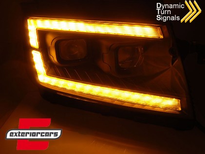 Full LED prednja svjetla LED DRL TubeLights SEQ žmigavci (crna) / VW Crafter II (2017-), LPVWV9