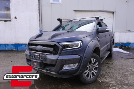 Full LED prednja svjetla LightBar SEQ žmigavci (crna) / Ford Ranger (2015-2022), LPFO93