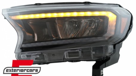 Full LED prednja svjetla LightBar SEQ žmigavci (crna) / Ford Ranger (2015-2022), LPFO93