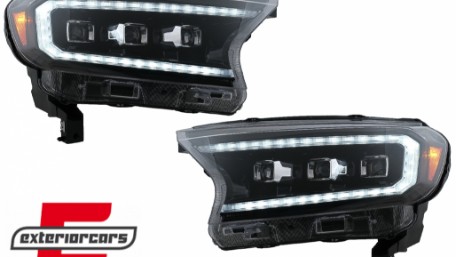 Full LED prednja svjetla LightBar SEQ žmigavci (crna) / Ford Ranger (2015-2022), LPFO94