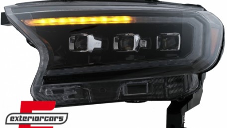 Full LED prednja svjetla LightBar SEQ žmigavci (crna) / Ford Ranger (2015-2022), LPFO94