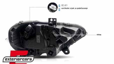 Full LED prednja svjetla RGB DRL SEQ žmigavci (crna) / Ford Mustang VI Facelift (2018-2022), LPFO96