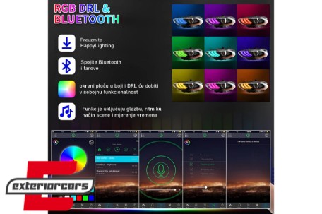 Full LED prednja svjetla RGB DRL SEQ žmigavci (crna) / Ford Mustang VI Facelift (2018-2022), LPFO96