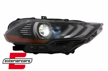 Full LED prednja svjetla RGB DRL SEQ žmigavci (crna) / Ford Mustang VI Facelift (2018-2022), LPFO96