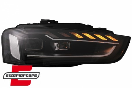Full LED prednja svjetla SEQ žmigavci A4 B9.5 look / Audi A4 B8.5 Facelift (2012-2015) sa Xenon svjetlima, LPAUH4
