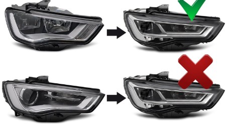 Full LED prednja svjetla SEQ žmigavci / Audi A3 8V (2012-2016) sa halogenim svjetlima, LPAUH1
