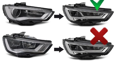 Full LED prednja svjetla SEQ žmigavci / Audi A3 8V (2012-2016) sa Xenon svjetlima, LPAUH2