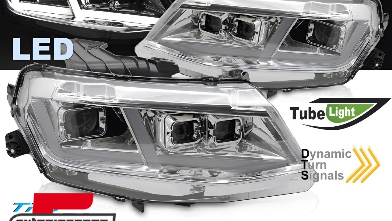 Full LED prednja svjetla SEQ žmigavci (chrome) / Chevrolet Camaro (2016-2018), LPCT22