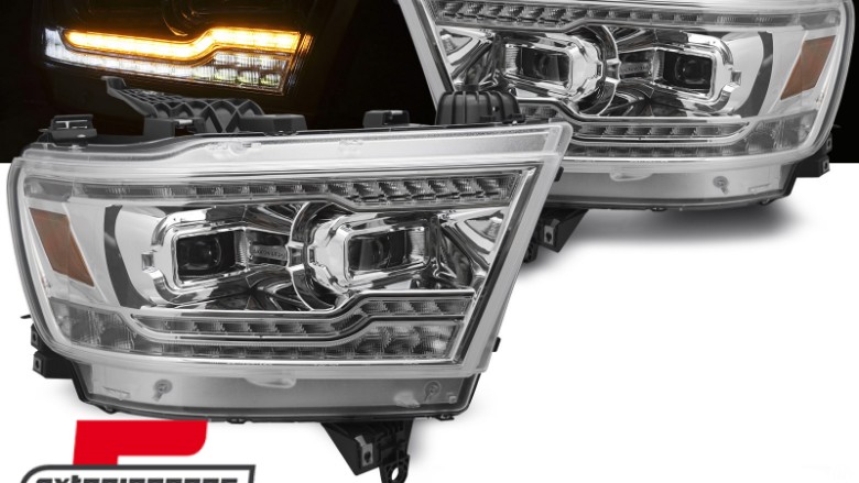 Full LED prednja svjetla SEQ žmigavci (chrome) / DODGE RAM (2019-2022), LPDO46